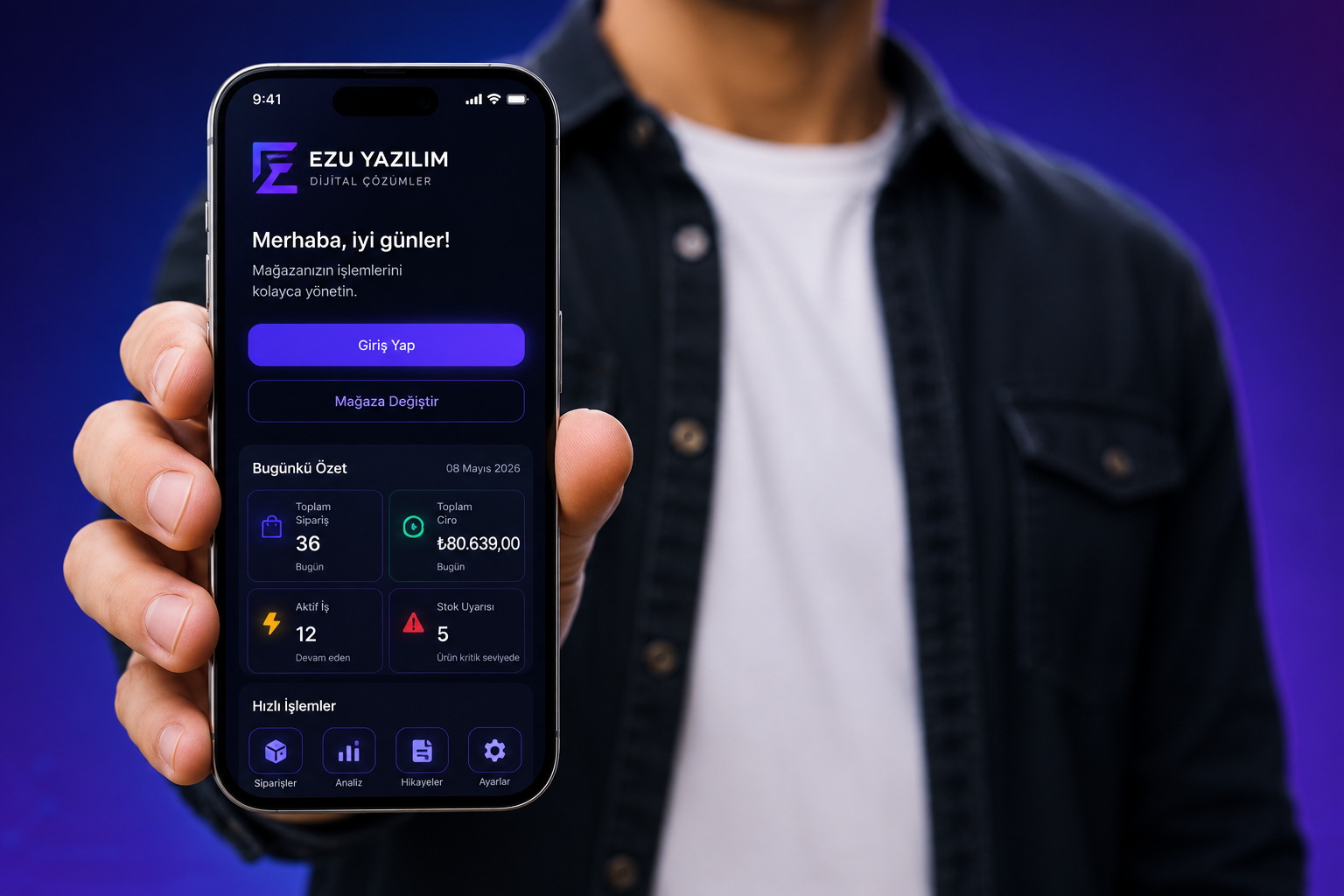 Admin Panel Destekli Mobil Uygulama